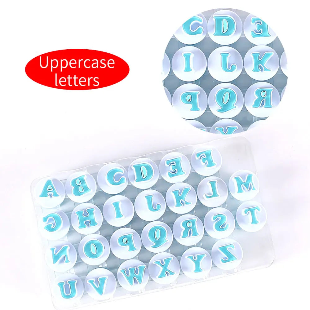 Emporte-pièces en Silicone pour Lettres et Chiffres - 36 Pièces pour Pâtisserie emportepieces