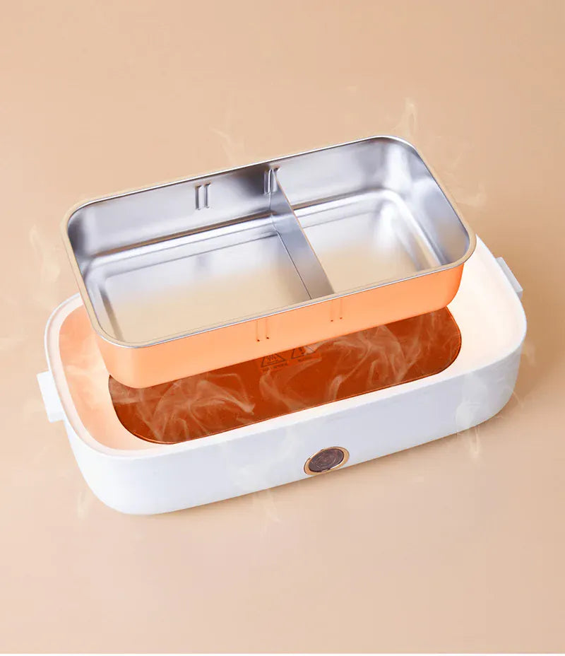 Lunch Box Chauffante Électrique 800 ml — Cuve Inox, 70 °C, USB et Secteur 220 V lunchboxchauf