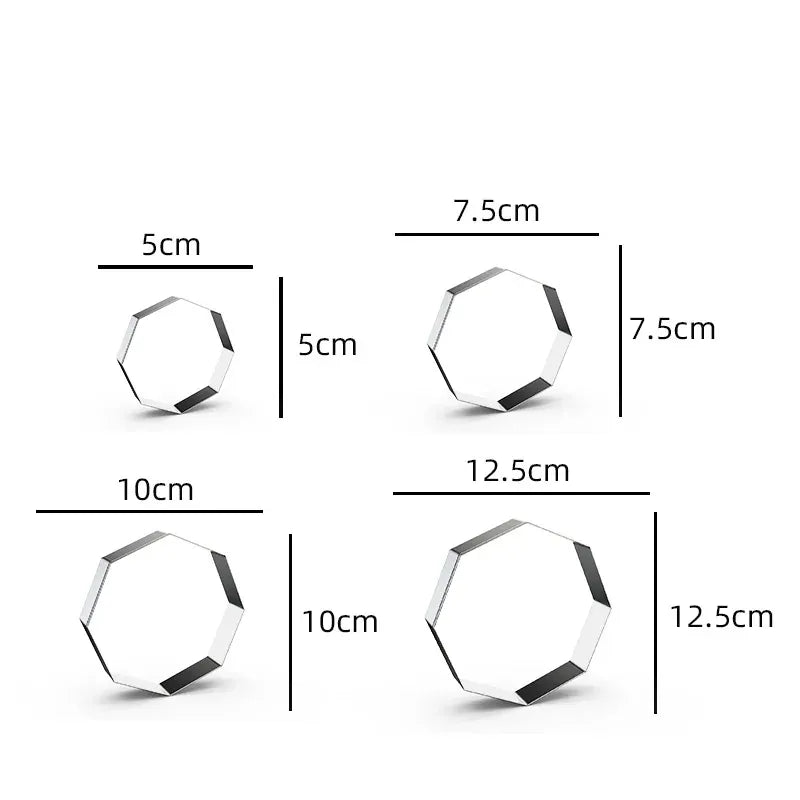 Emporte-pièces en métal rectangulaires - 12 pièces pour pâtisserie emportepieces