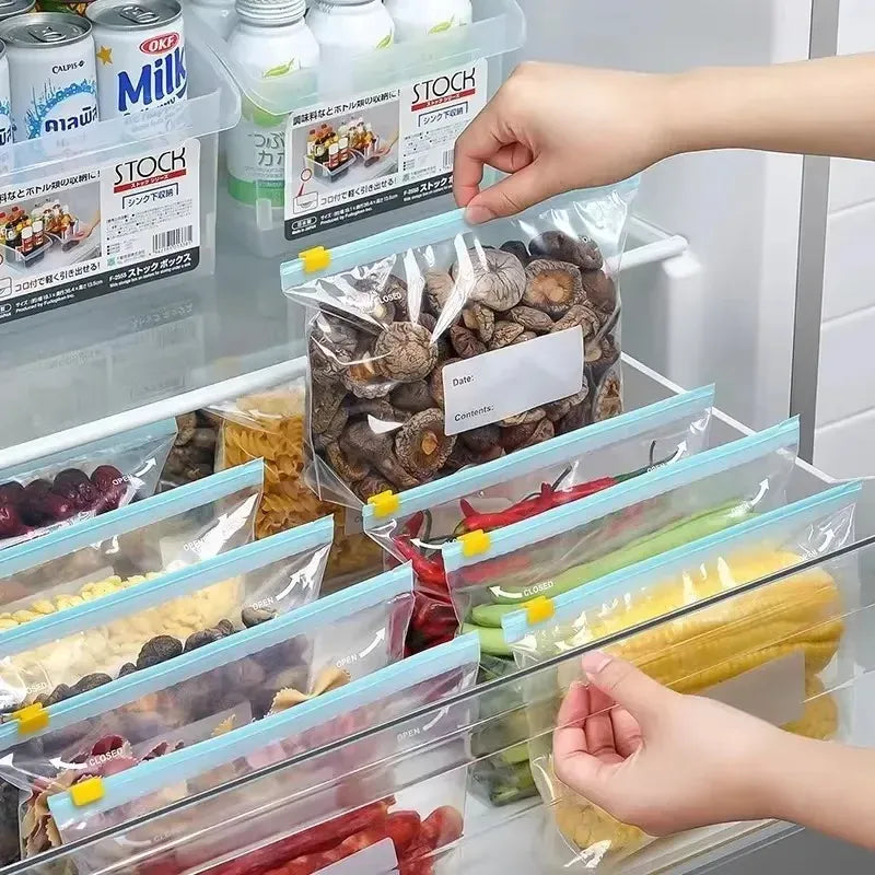 sachets zip de cuisine réutilisables