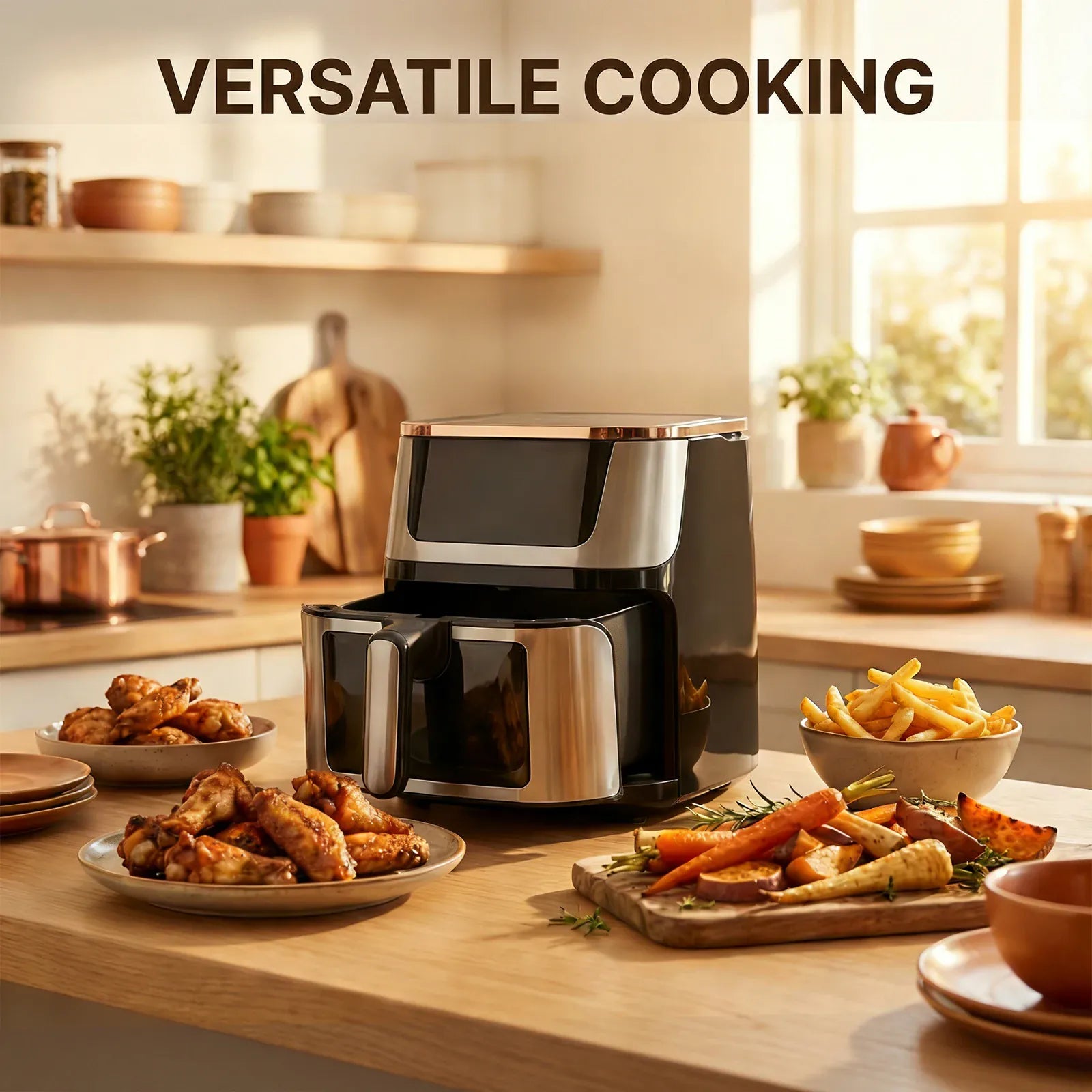 Friteuse Sans Huile 10L 1350W Écran Tactile 7 Programmes airfryers