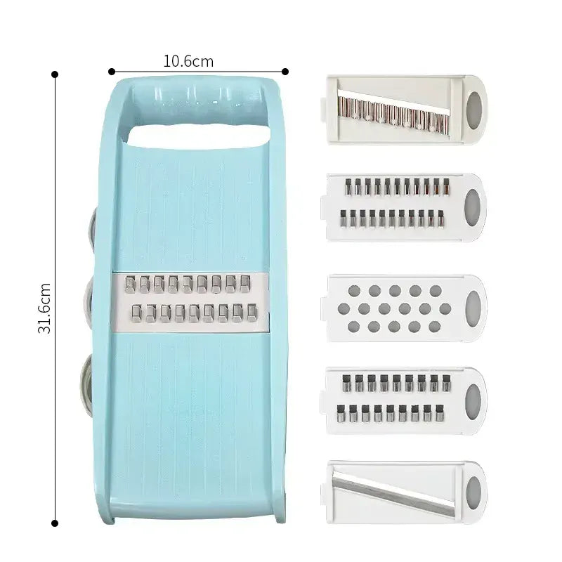 Mandoline 7-en-1 avec Lames Interchangeables pour Fruits et légumes Mandoline