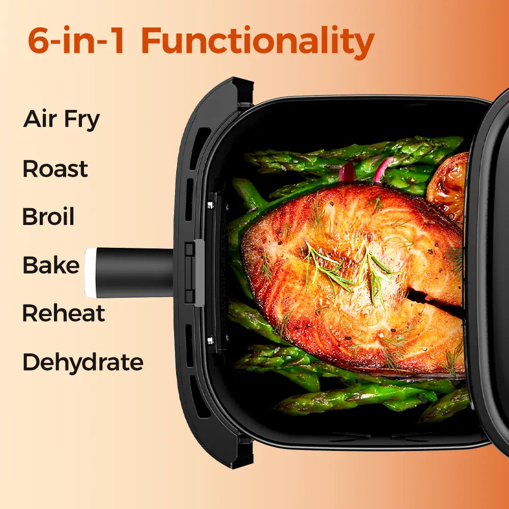 Friteuse Sans Huile 5,5L Écran Tactile 8 Programmes Hublot Visible airfryers
