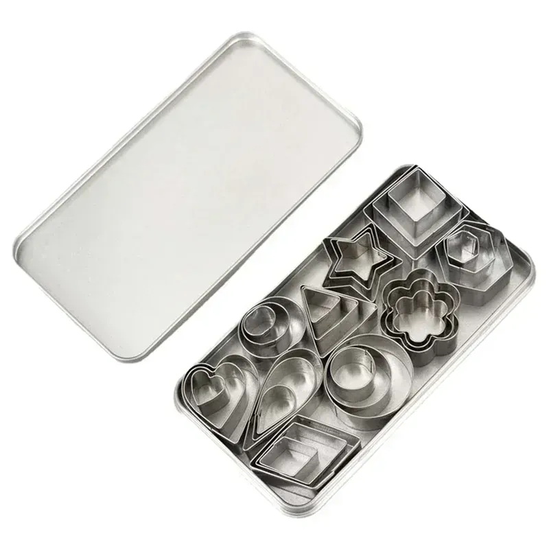 Emporte-pièces en acier inoxydable - Set de 30 formes géométriques pour pâtisserie emportepieces