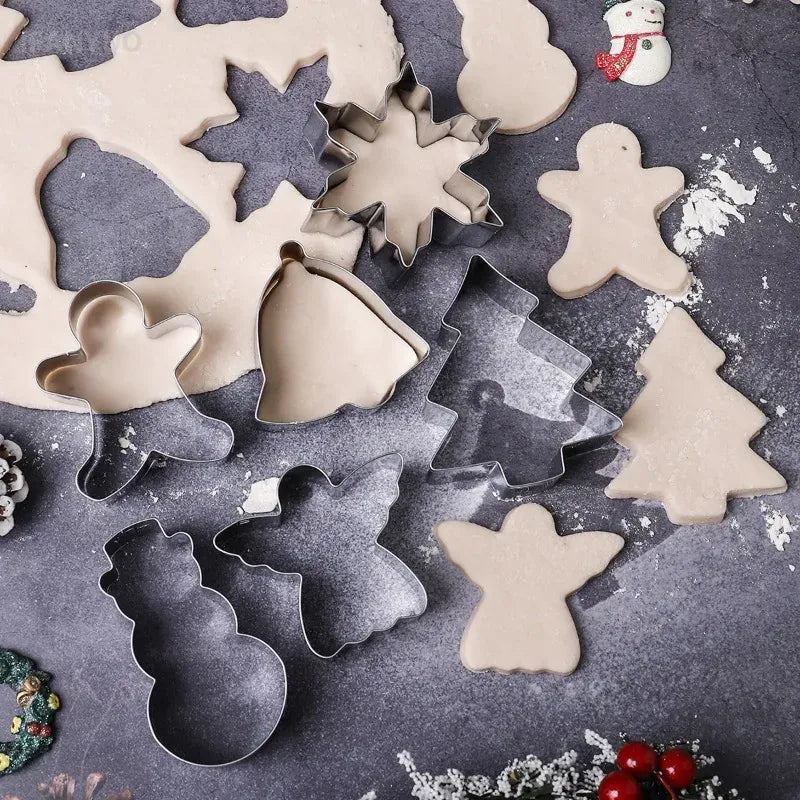 Emporte-pièces de Noël en Acier Inoxydable – Set de 6 Formes Festives emportepieces