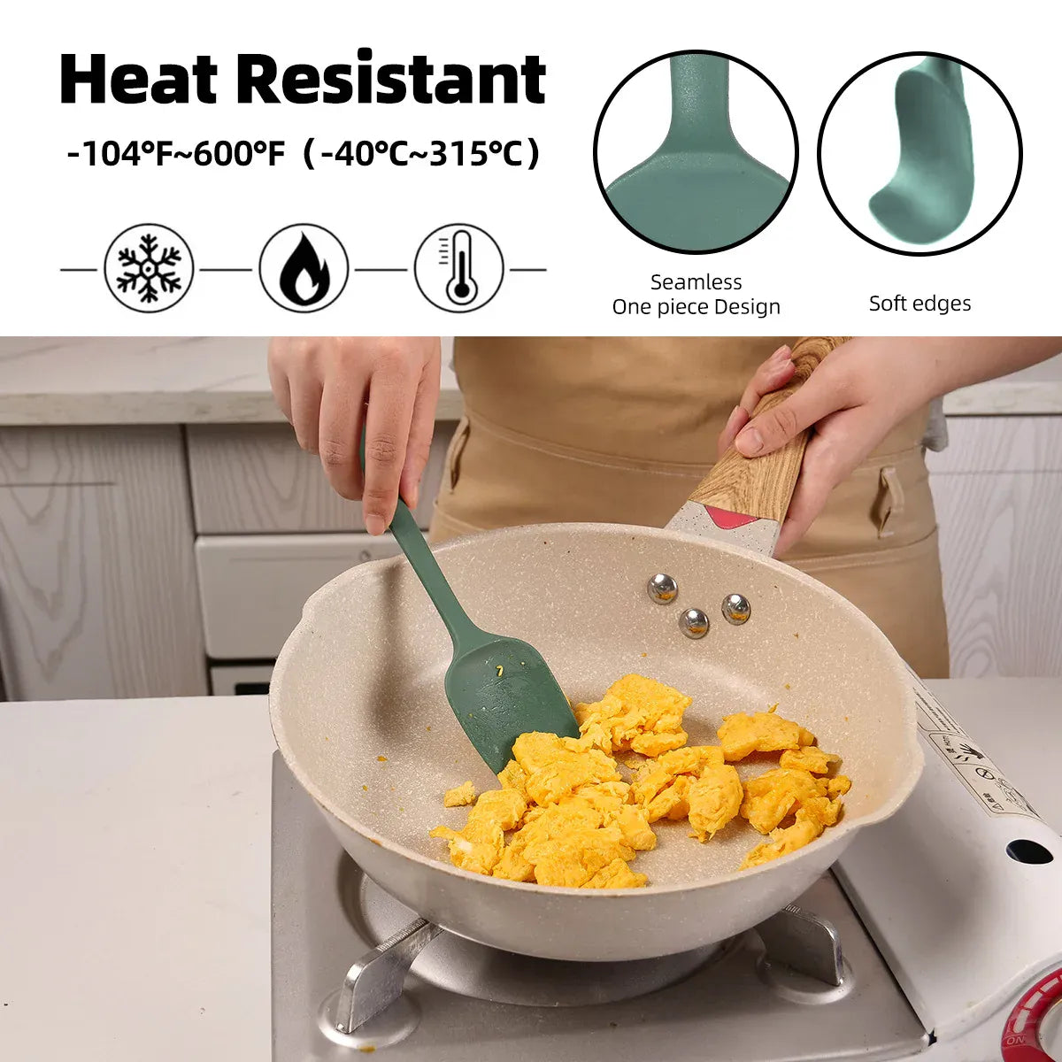Set Ustensiles Silicone 6/9 Pieces Résistants Chaleur pour Pâtisserie spatule en silicone