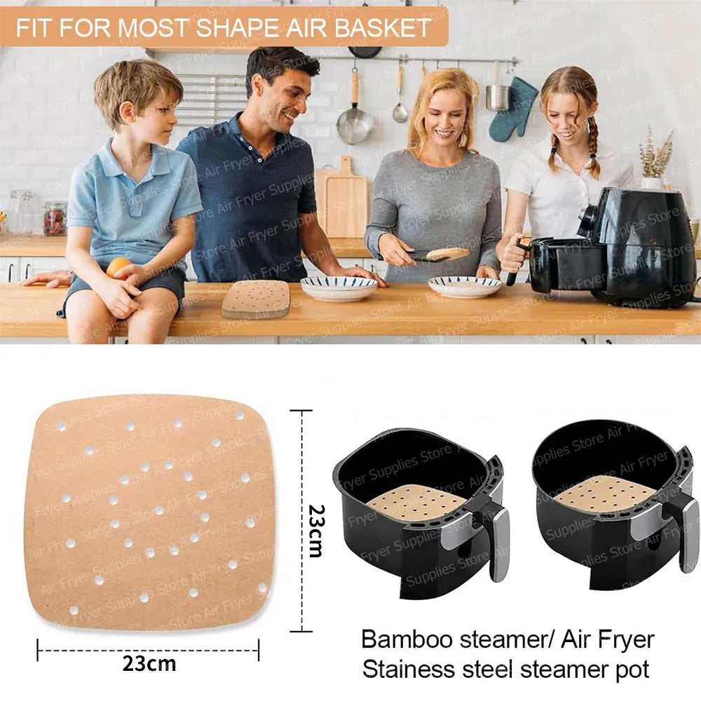 Moules Silicone Air Fryer Réutilisables Carré 23 cm - Lot de 1 Air Fryer