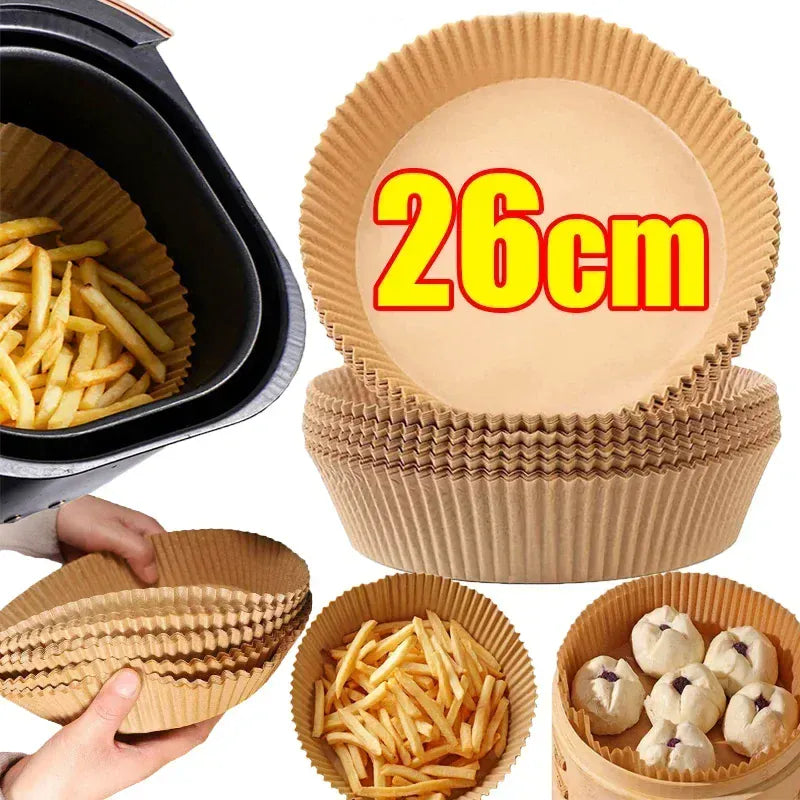 Papier Cuisson Air Fryer Jetable Rond 20-23 cm - Lot de 300 pièces Air Fryer
