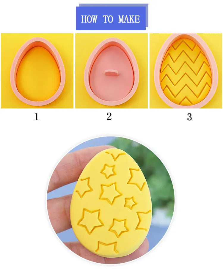 Emporte-pièces à Gâteaux Pâques - 10 Pièces Formes Lapin et Oeuf emportepieces