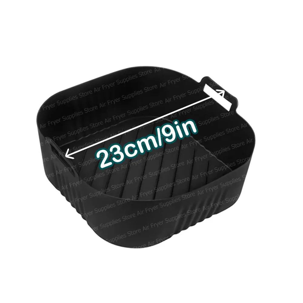 Moules Silicone Air Fryer Réutilisables Carré 23 cm - Lot de 1 Air Fryer