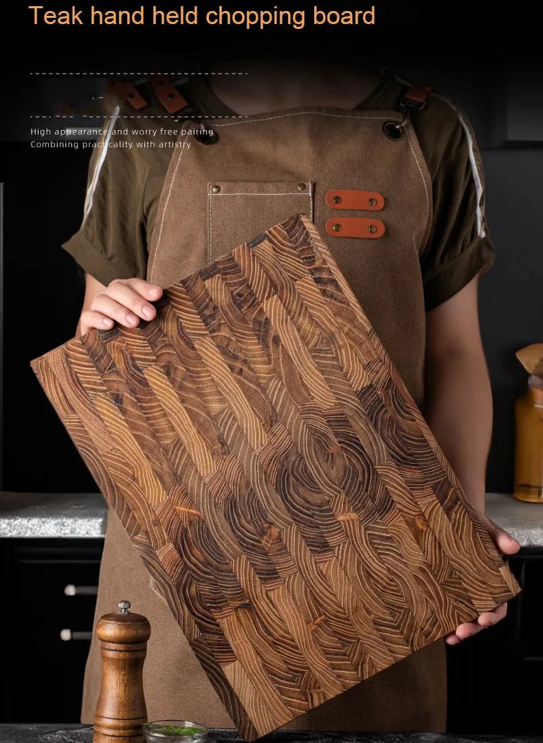 Planche à Découper en Bois de Teck Massif – 2 Tailles (34×22 cm ou 42×30 cm) planche a decouper en bois