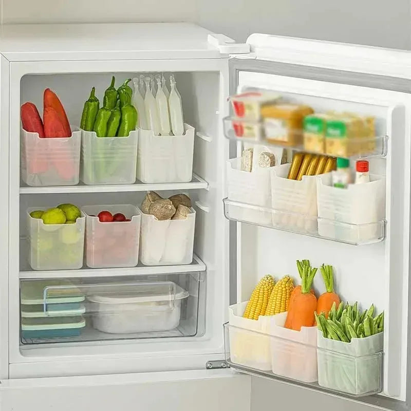 Bac de Rangement Frigo 15 Pièces Organisateur Alimentaire Empilable