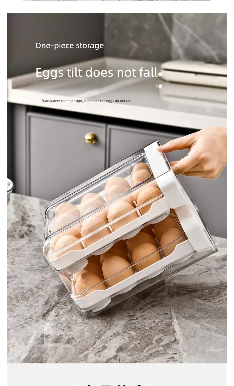 Organiseur de Rangement Frigo pour 32 Œufs | Double Couche