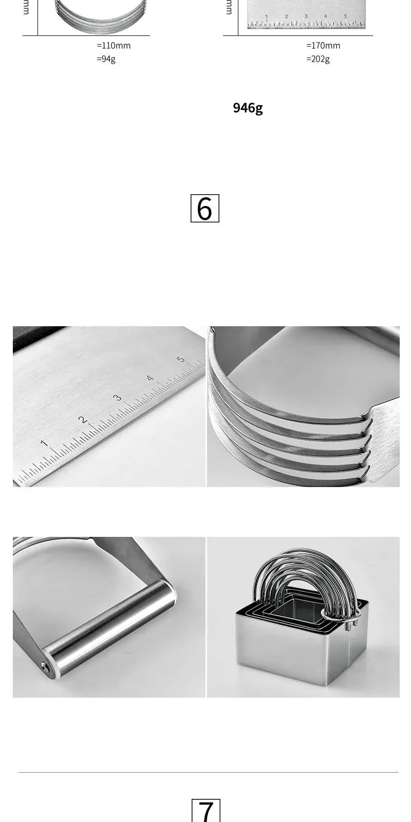 Emporte-pièces à Gâteaux en Acier Inoxydable - Set de 5 Pièces Rondes emportepieces