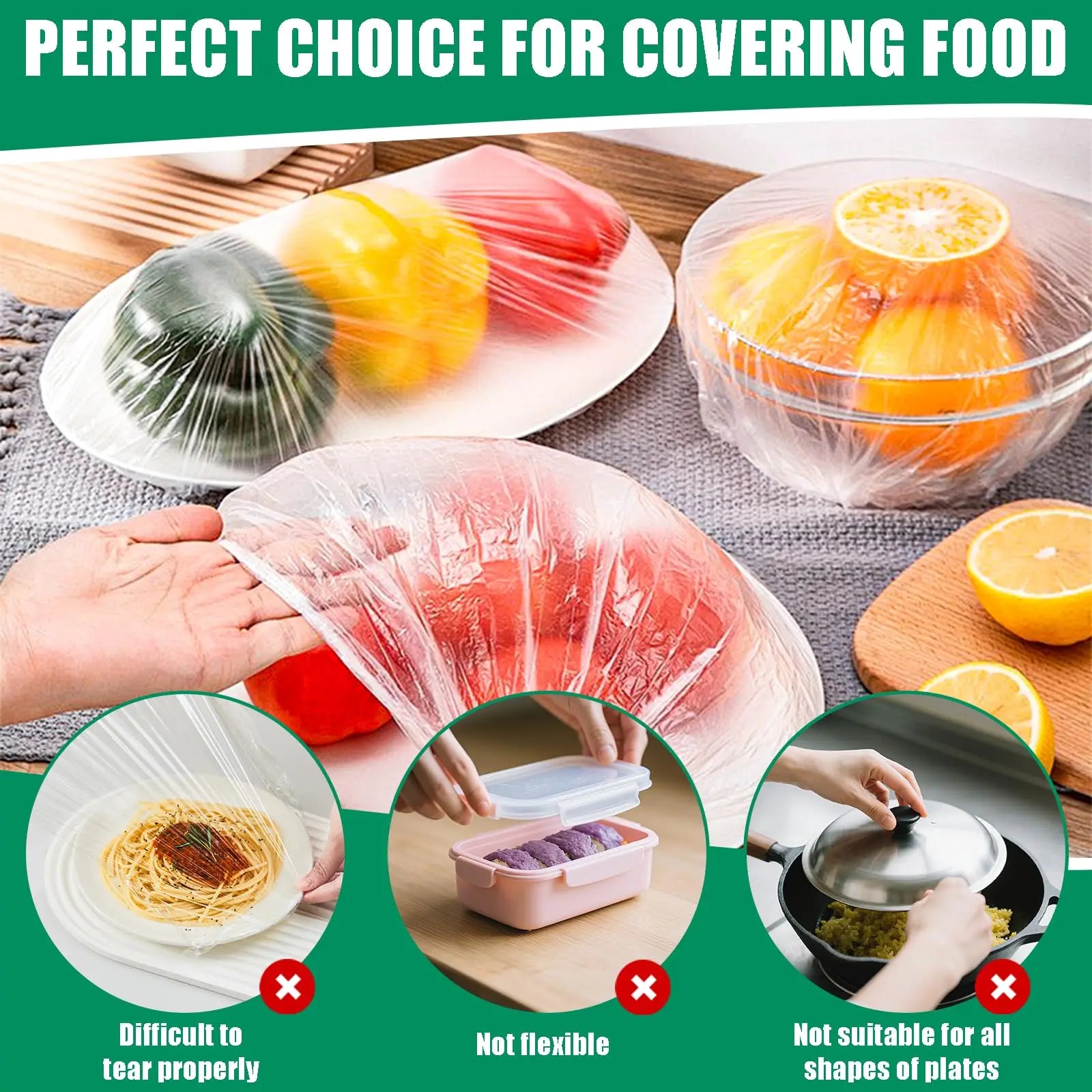 lot de films alimentaires pratiques et extensibles