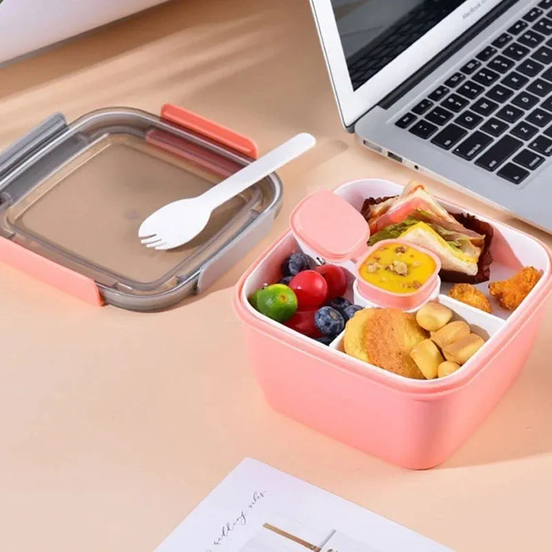 Bento à 2 Étages avec Compartiments Hermétiques - 1000 à 1500ml Bento