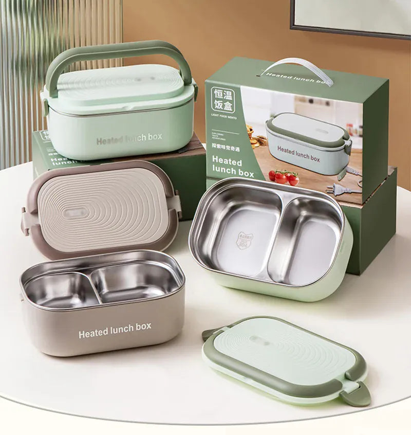 Lunch Box Chauffante Inox 1L 220V 18W | Boîte Chauffante Électrique lunchboxchauf
