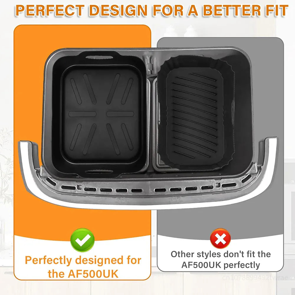 Moule Silicone Réutilisable Air Fryer Lot de 3 Rectangulaires 52L Air Fryer