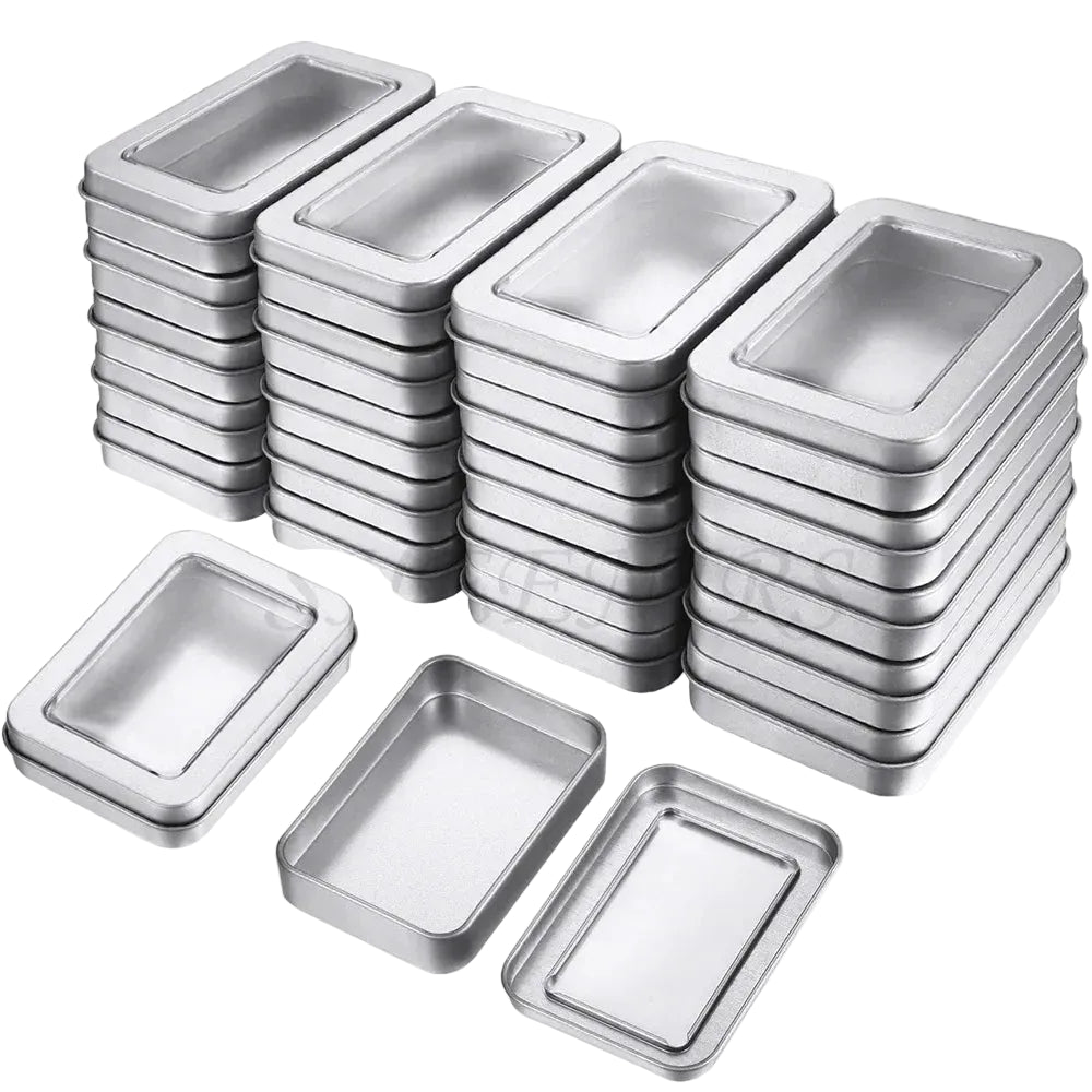 Boîte de Rangement en Métal avec Couvercle - Lot de 30 Pièces