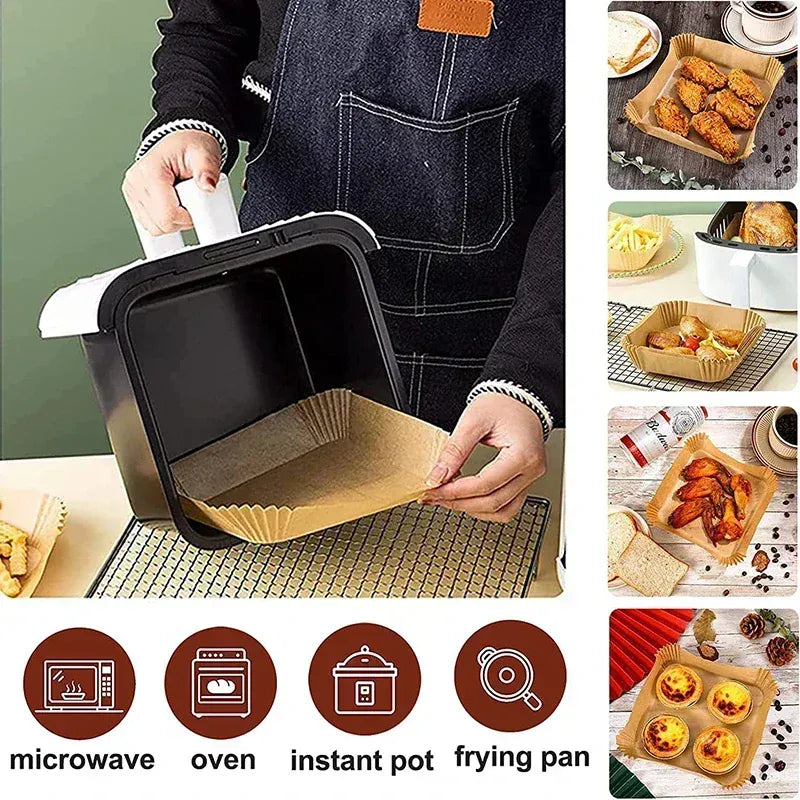 Papier Cuisson Air Fryer Jetable Rond 20-23 cm - Lot de 300 pièces Air Fryer