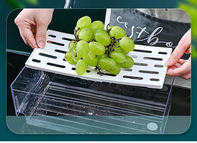 Bac de Rangement Frigo Empilable pour Légumes et Viandes 4L