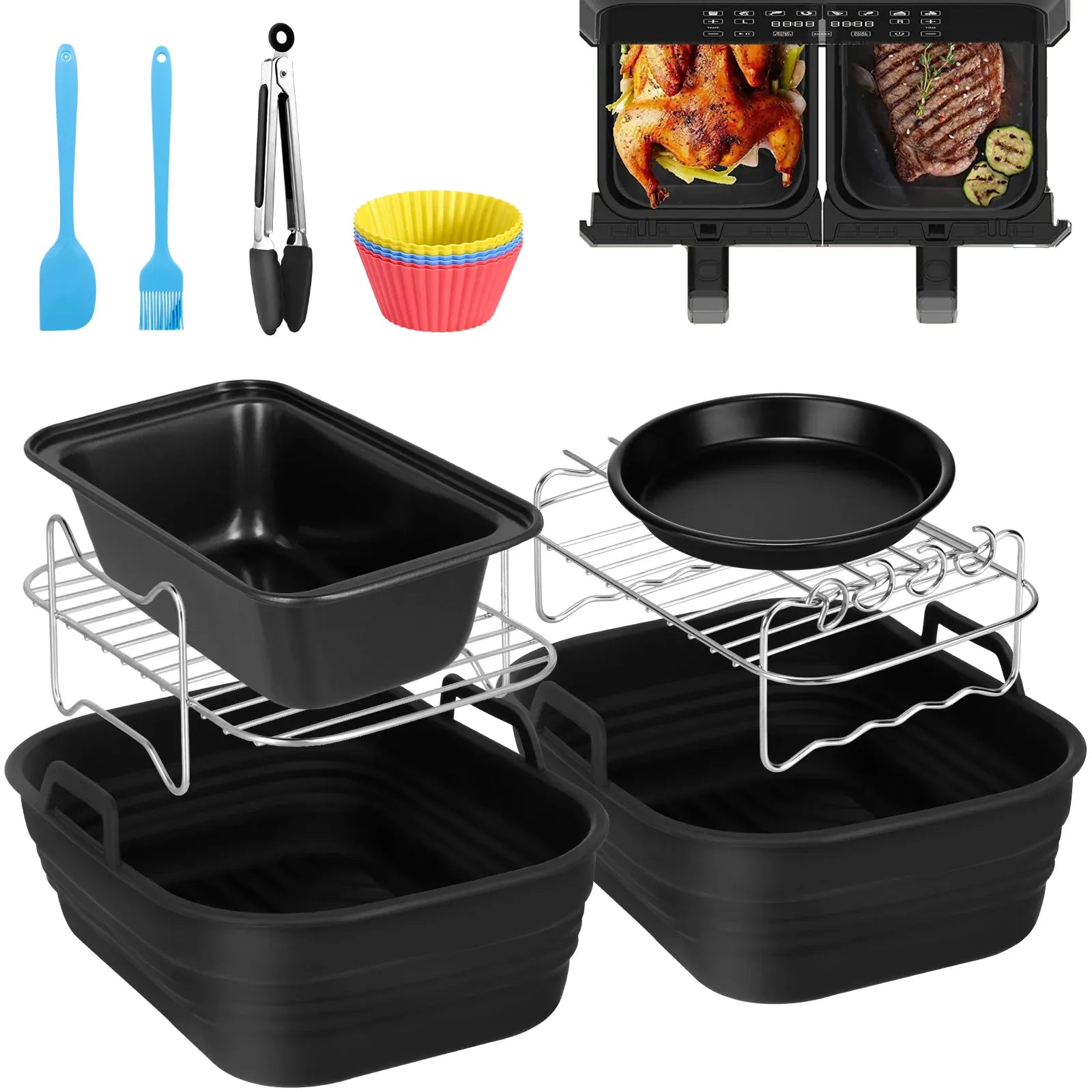 Kit Accessoires Air Fryer - Lot de 6 Pièces pour Cuisine Pratique Air Fryer