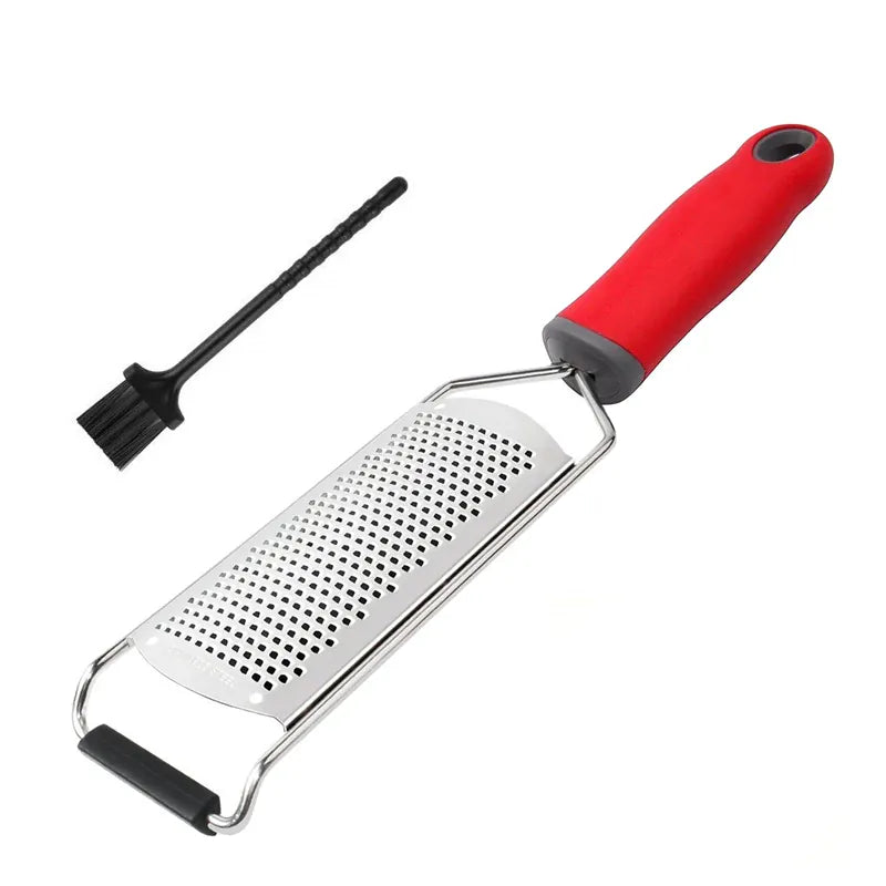 Zesteur en Acier Inoxydable pour Agrumes et Fromage | Avec Brosse zesteur
