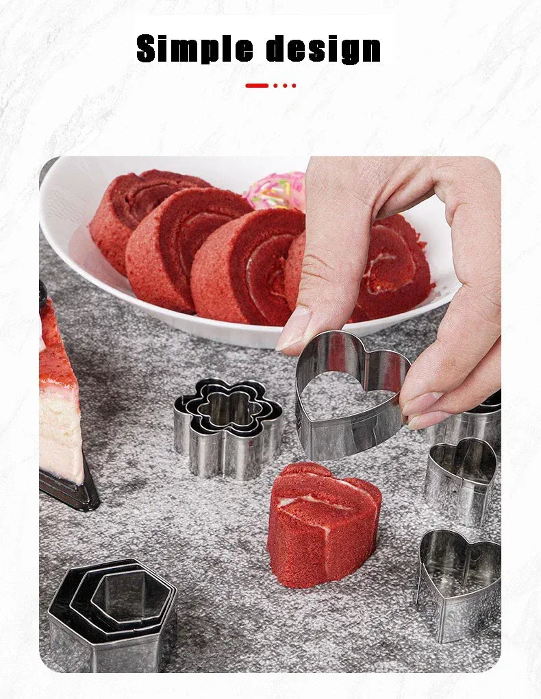 Emporte-pièces en acier inoxydable - Set de 30 formes géométriques pour pâtisserie emportepieces