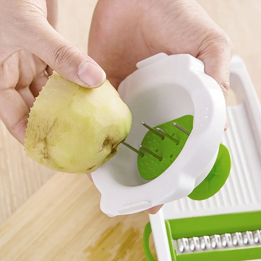 Mandoline à Lames en Acier Inoxydable 5 Pièces avec Protecteurs Mandoline