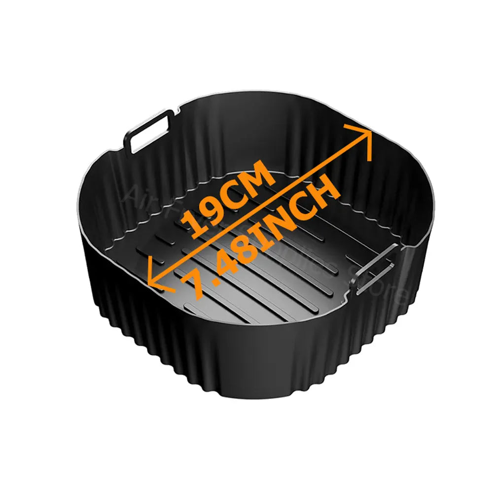 Moule Silicone Air Fryer Réutilisable Rond 19cm - Lot de 1 Pièce Air Fryer