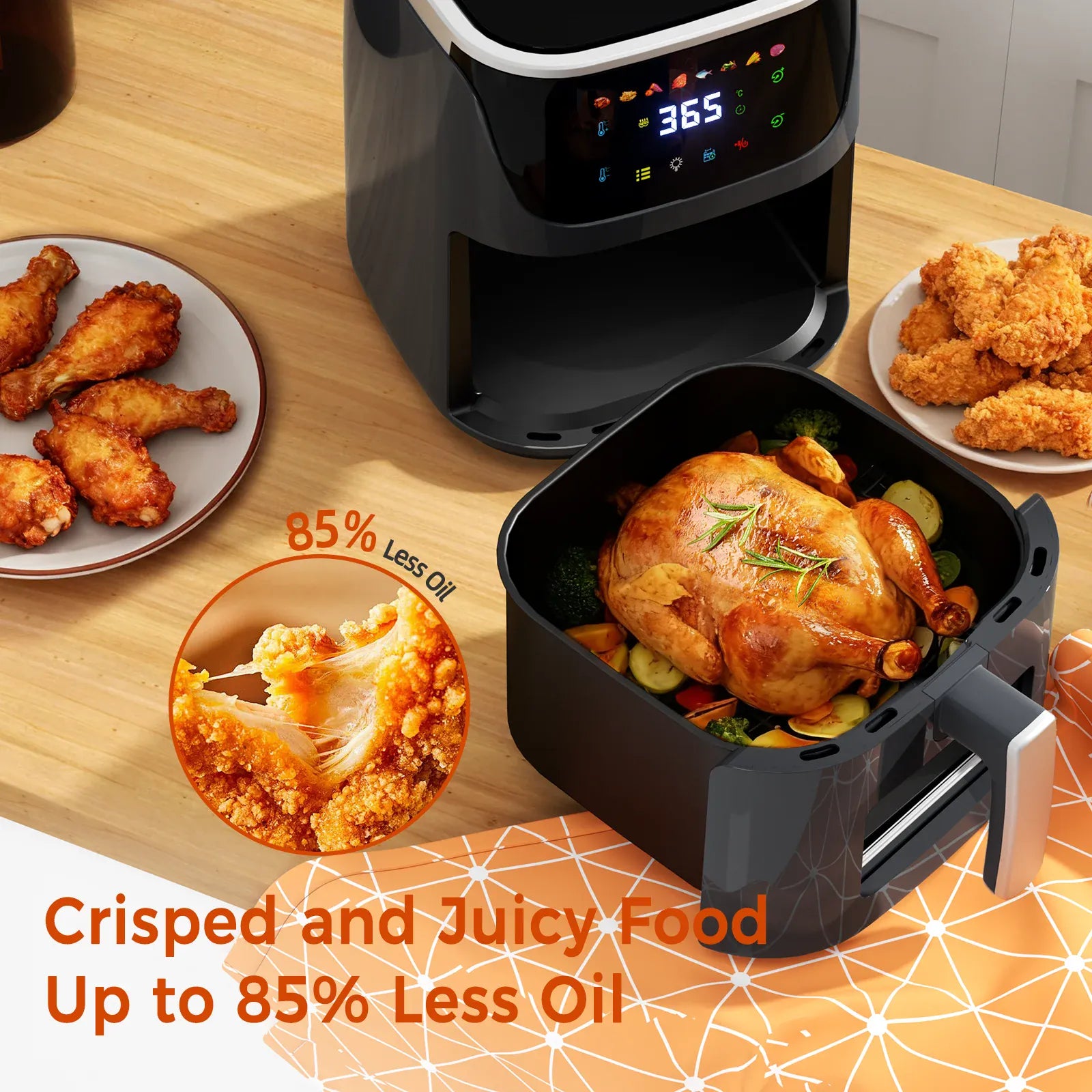 Friteuse Sans Huile 7L 200°C Écran Tactile 8 Programmes airfryers