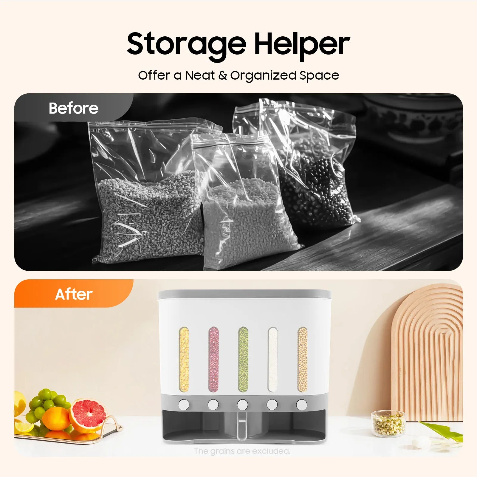 distributeur de snacks en plastique