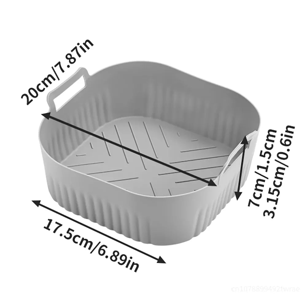 Moule Silicone Air Fryer Réutilisable 20cm Carré - Lot de 1 Air Fryer