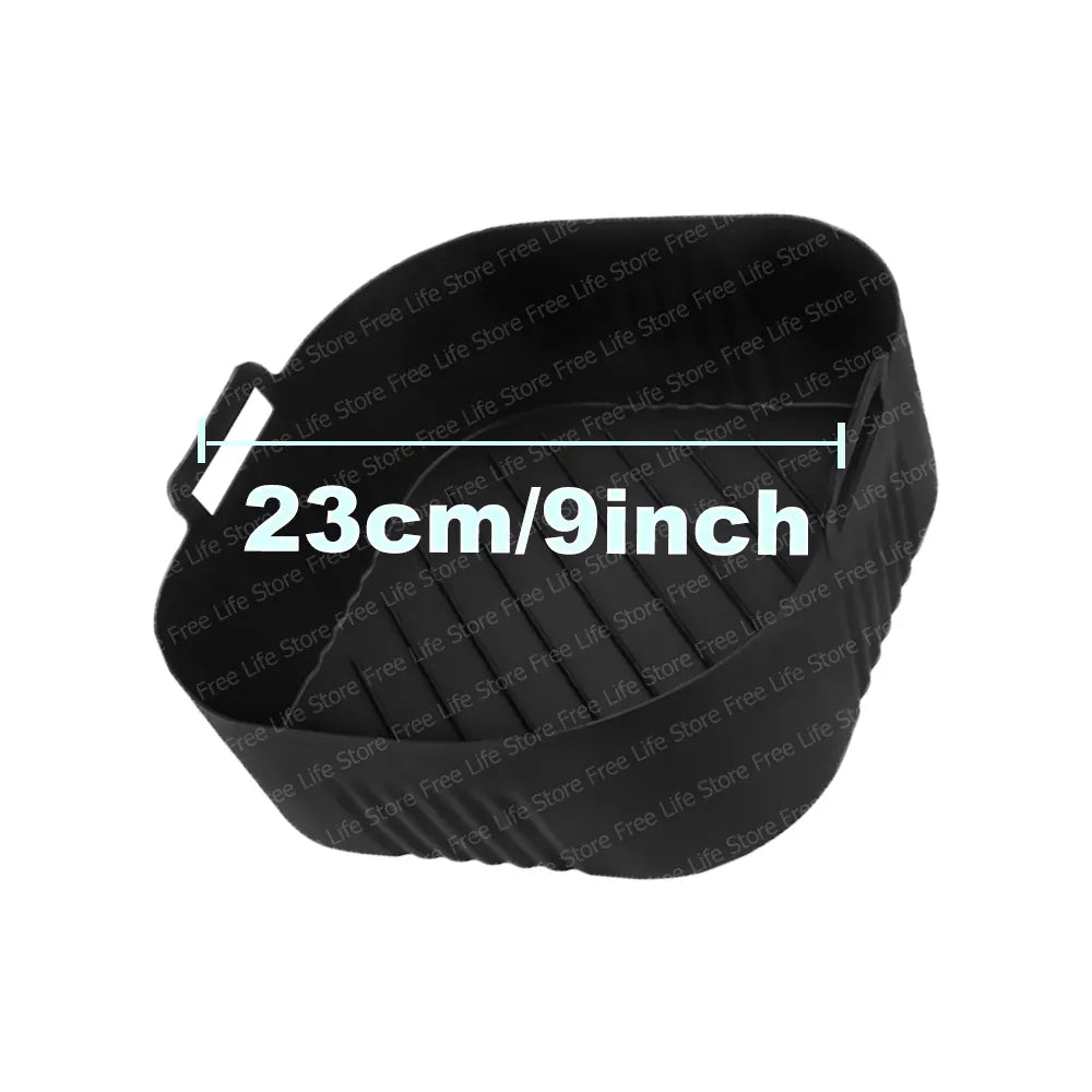 Moule Silicone Air Fryer Réutilisable Rond 23 cm pour Friture Air Fryer