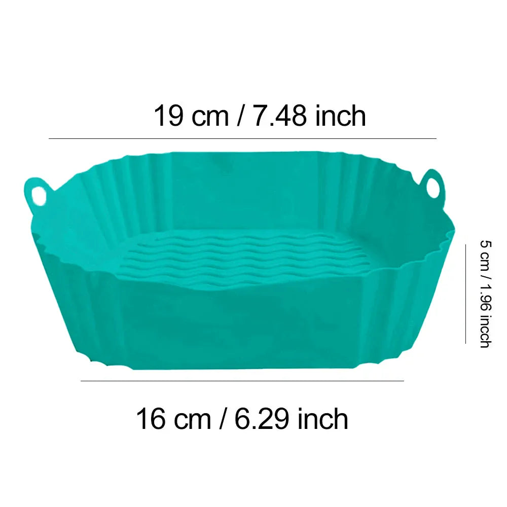 Moule Silicone Air Fryer Réutilisable Carré - Lot de 3 Pièces Air Fryer