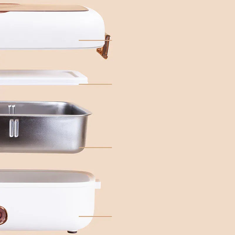 Lunch Box Chauffante Électrique 800 ml — Cuve Inox, 70 °C, USB et Secteur 220 V lunchboxchauf