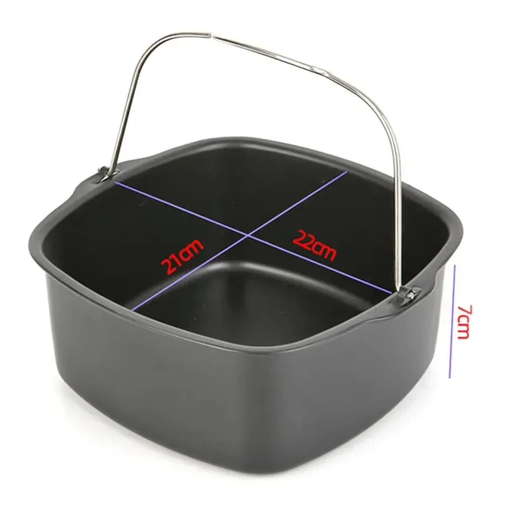 Moule Antiadhésif Carré pour Friteuse Air Fryer - 20 cm Air Fryer