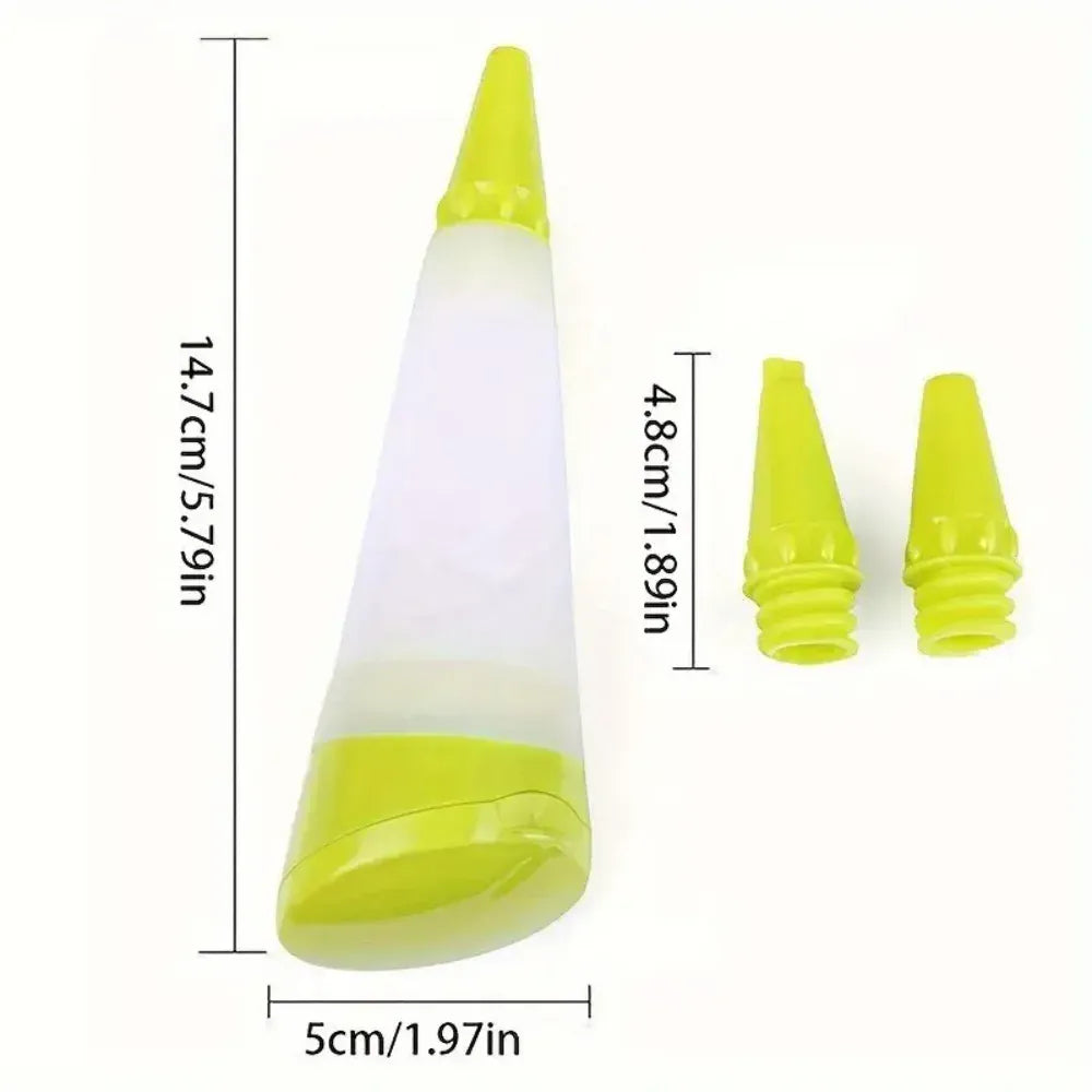 Poche à Douille Réutilisable avec 3 Embouts en Silicone - Décoration de Gâteaux douillepoche