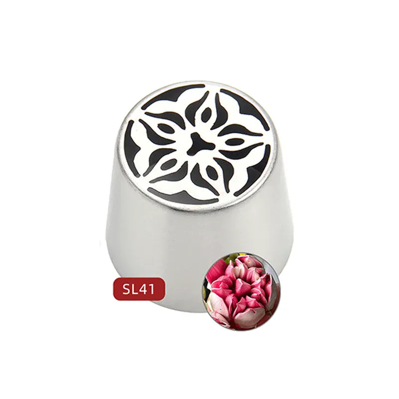 Douille à Pâtisserie en Acier Inoxydable - 3 Pièces Fleur Rose douillepoche