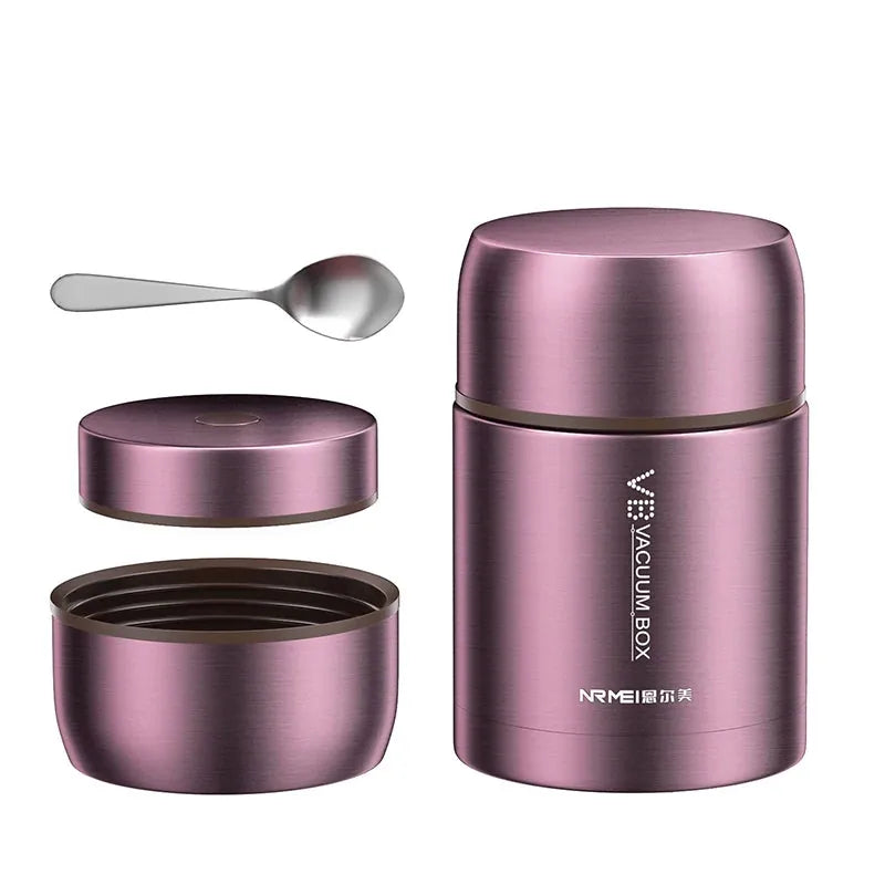 Thermos Alimentaire Isotherme Inox 316 - 16 h Chaud, 18 h Froid - 600 à 1200 ml lunchbox