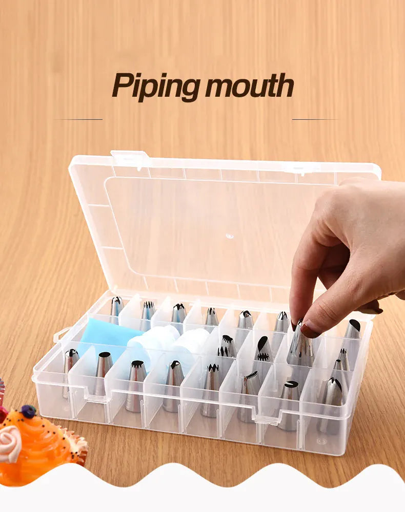 Douilles à pâtisserie en acier inoxydable - 24 pièces pour décoration gâteaux douillepoche