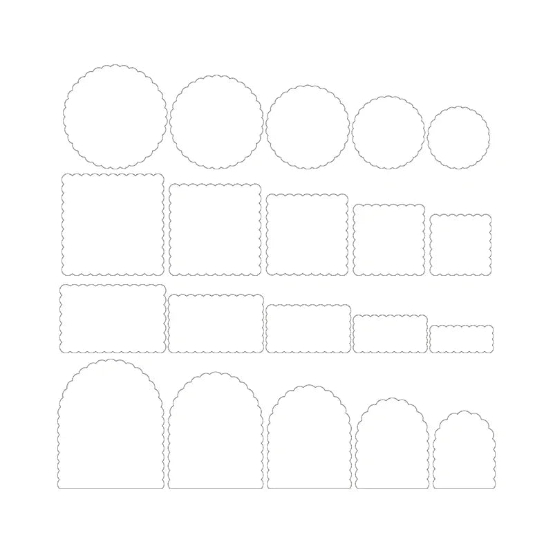 Emporte-pièces en Plastique - Set de 9 Formes Ondulées pour Gâteaux emportepieces