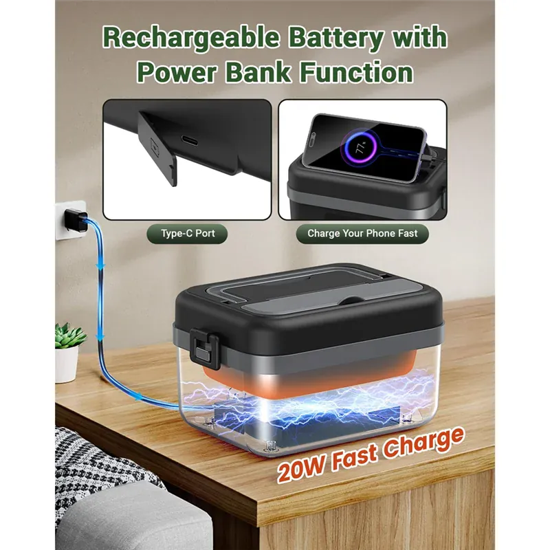 LunchBox Chauffante Électrique 16000mAh 220V pour Bureau et Voyage lunchboxchauf