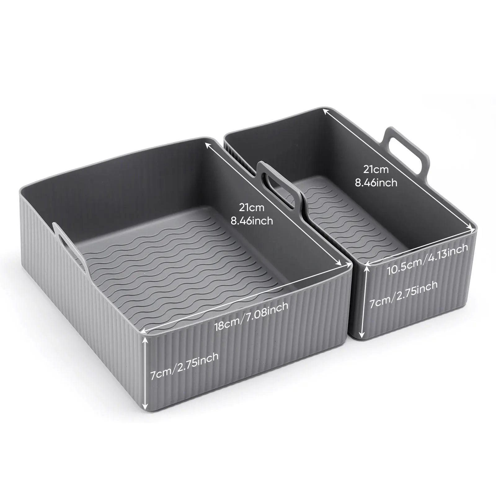 Moule Silicone Air Fryer Réutilisable Lot de 2 Pièces Rectangulaires Air Fryer