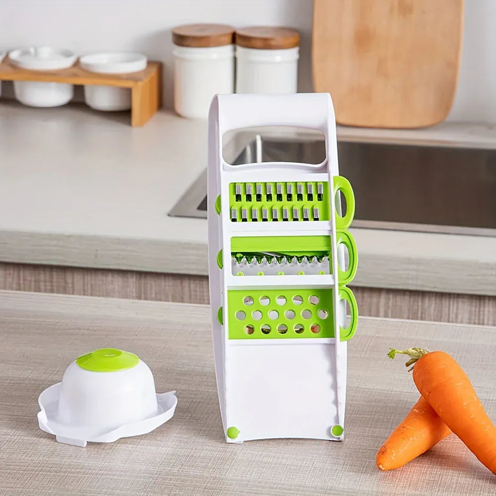 Mandoline à Lames en Acier Inoxydable 5 Pièces avec Protecteurs Mandoline