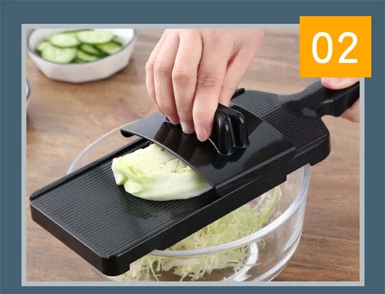 Mandoline à Chou en Acier Inoxydable - Râpe à Légumes avec Grille Mandoline