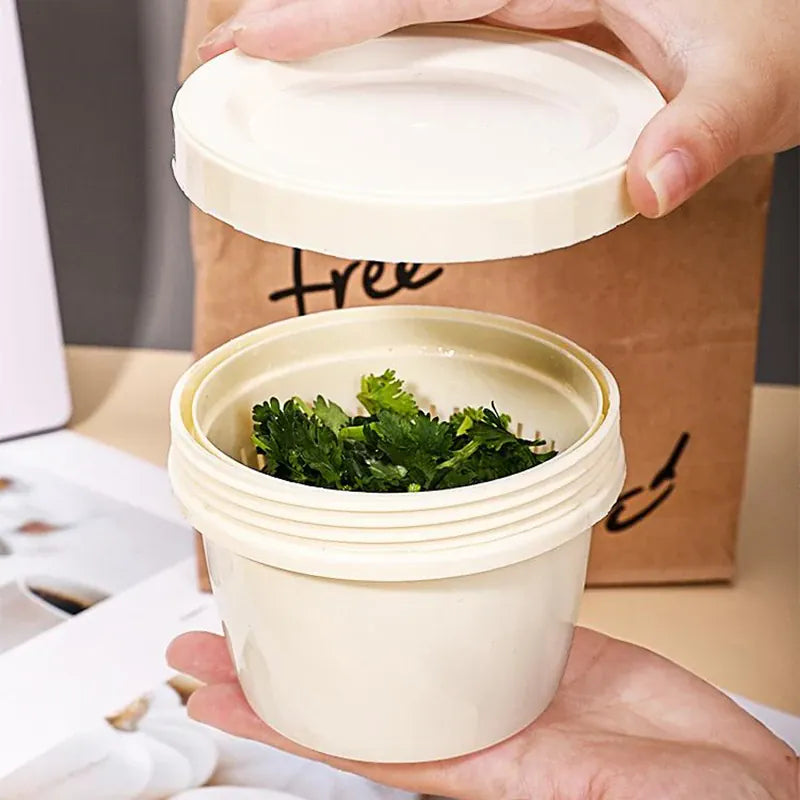 Bac de Rangement Frigo Hermétique pour Oignons Ail et Gingembre