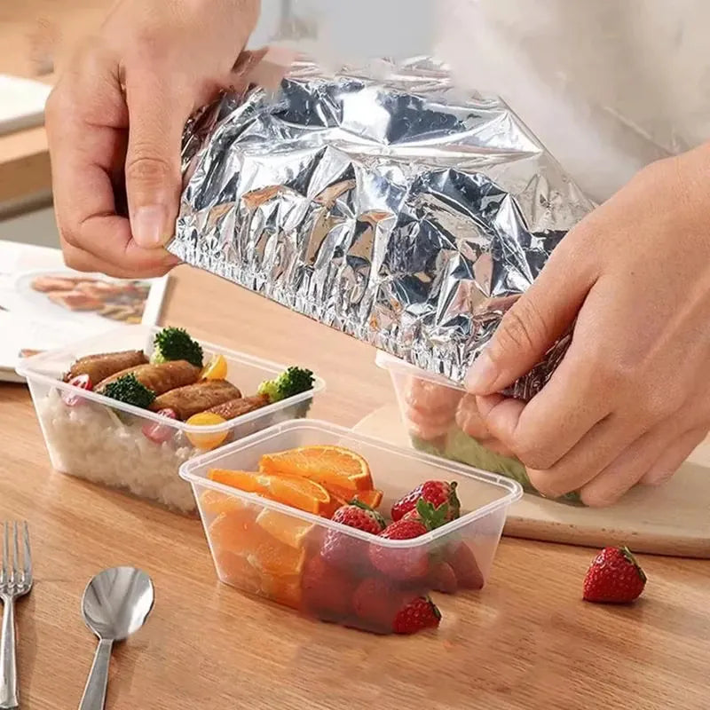 Couvercles Alimentaires Réutilisables en Aluminium - Lot de 60 Pieces
