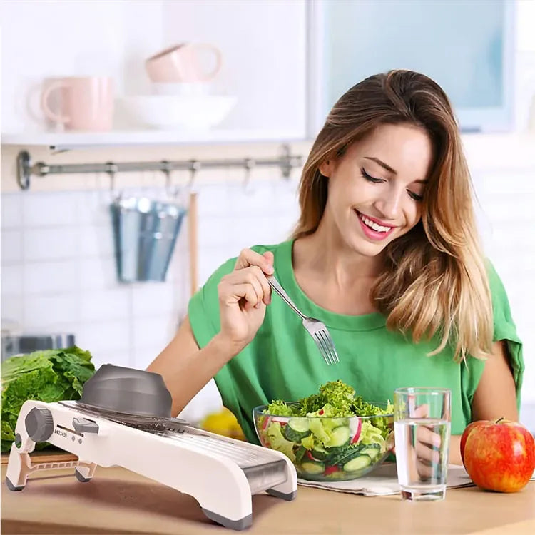 Mandoline 18 en 1 Réglable en Acier Inoxydable | Râpe à Légumes Mandoline