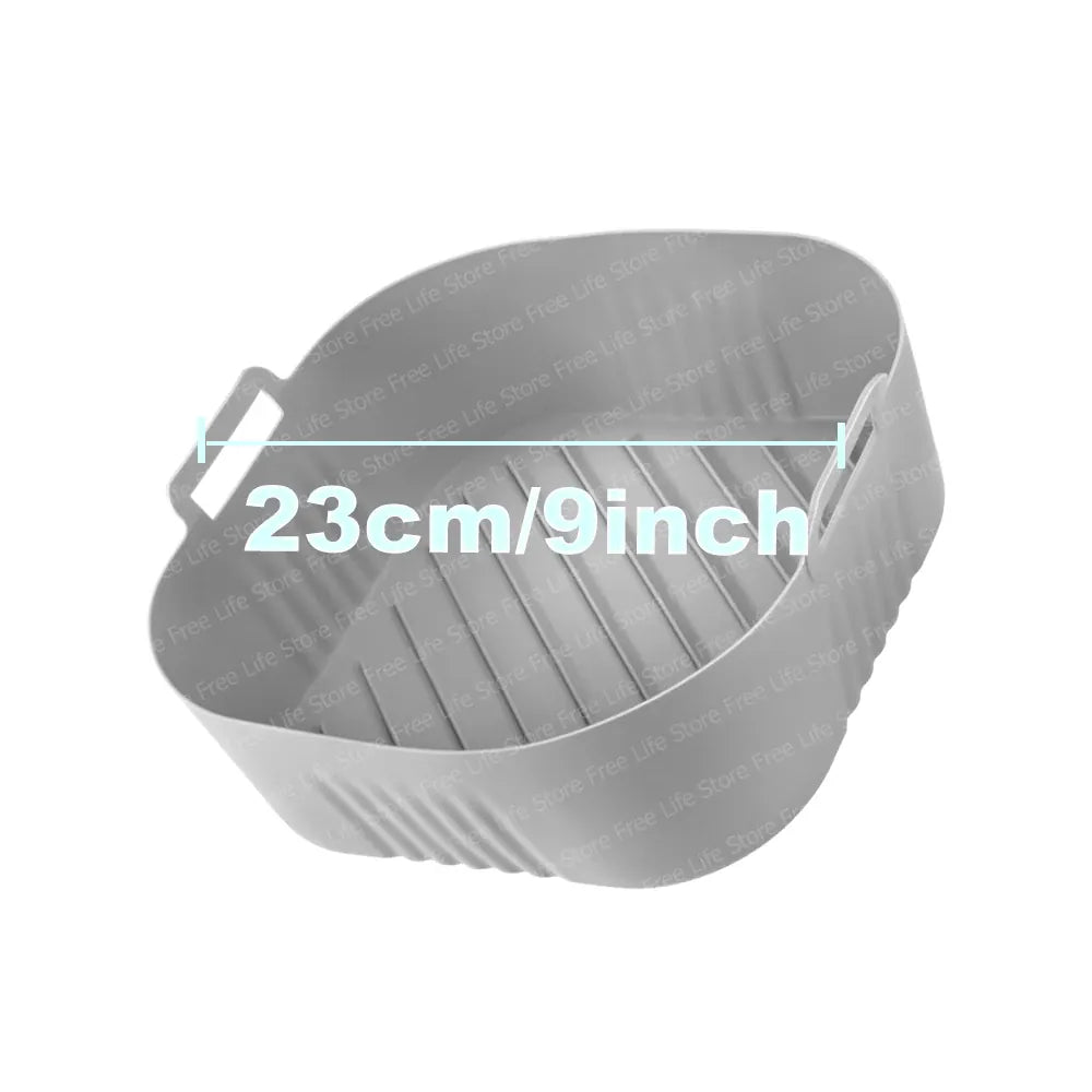 Moule Silicone Air Fryer Réutilisable Rond 23 cm pour Friture Air Fryer